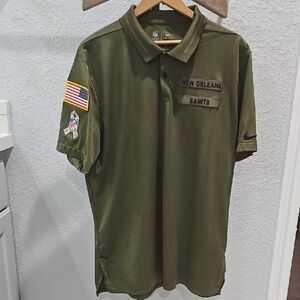 Nike Olive Green New Orleans Saints Polo Shirt